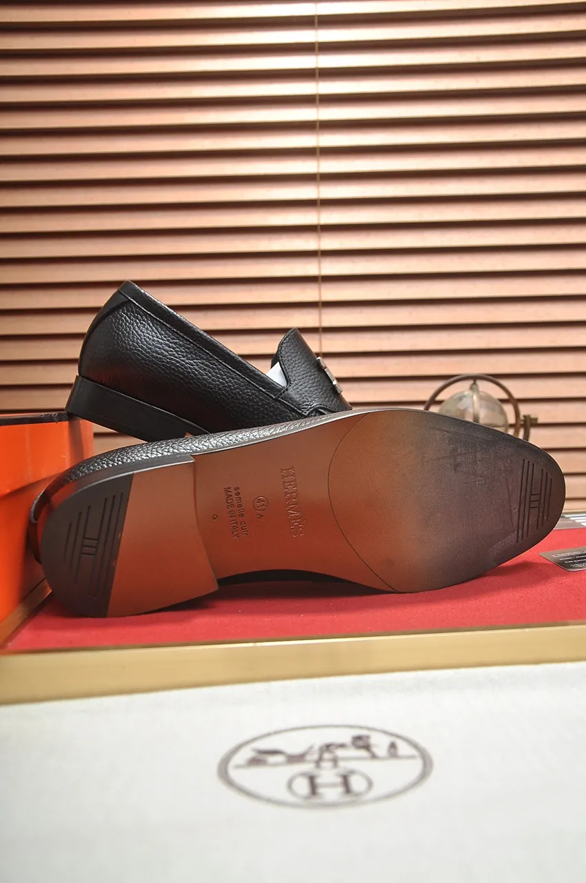 Men's shoes 💰500💶[HERMES] (cowhide lining)🍀Italian top luxury🍀He does not pursue novel styles and gorgeous colors, but attracts the favor of successful men with his flawless, elegant and classic style! This very, very comfortable, simple and stable style makes it easy to match any style! The pattern is absolutely 1:1 refined from the original case, and we strive for excellence in materials, imported cowhide + cowhide lining💪💪💪extraordinary texture👍! .Black brown code number: 38 to 45 (45 customized)